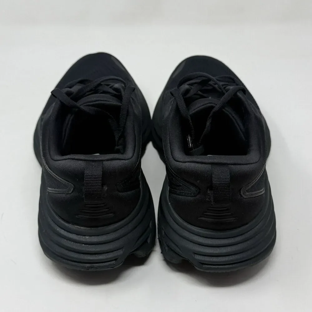 Hoka One One Bondi 8 Womens 8.5 D Wide Triple Black Running Shoes Sneakers